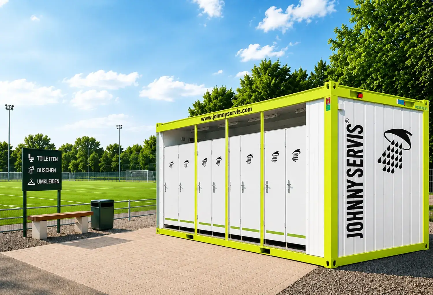 JOHNNY SERVIS - mobile Toiletten, Container und Bauzäune